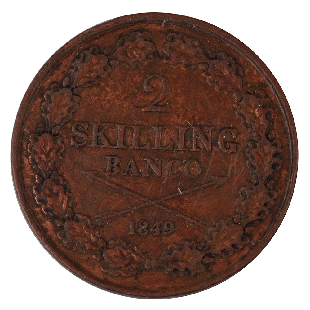 Sweden 2 Skilling BANCO 1849