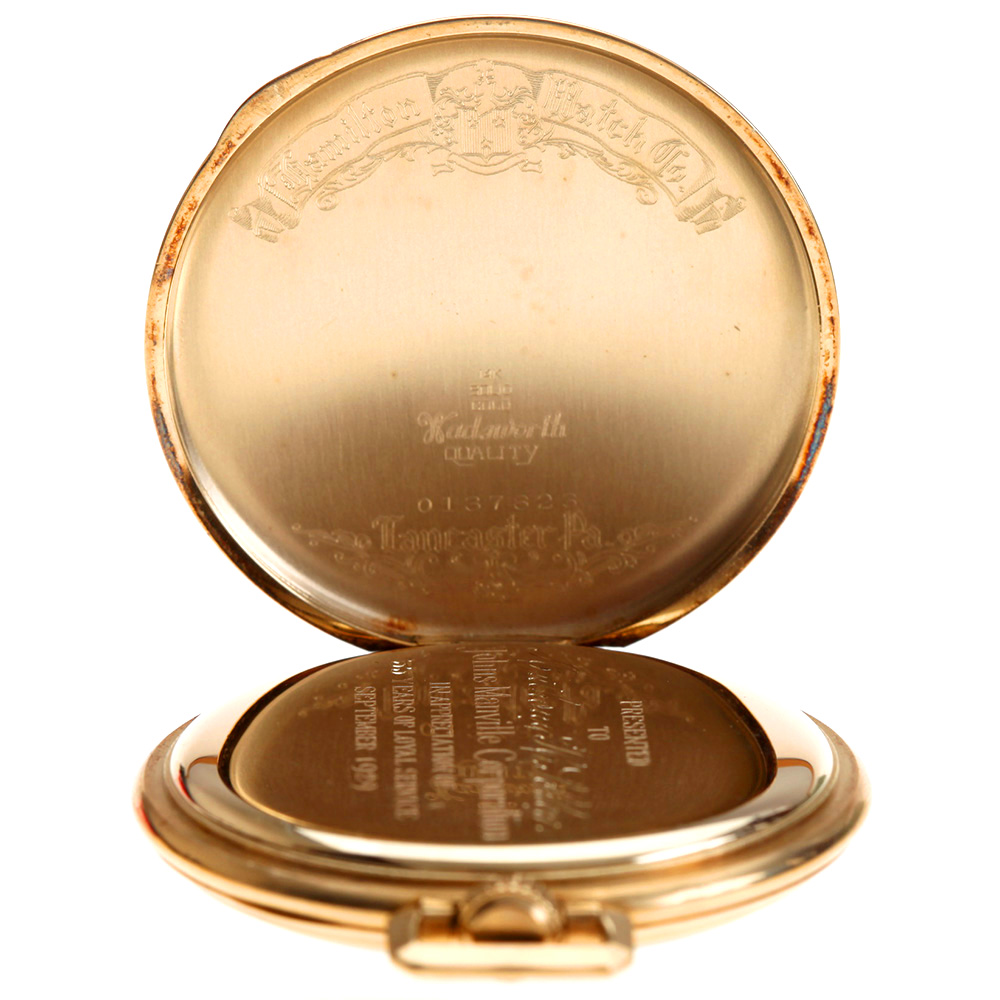 Hamilton 14K Solid Gold 904 Openface Pocket Watch in Original Boxes ...