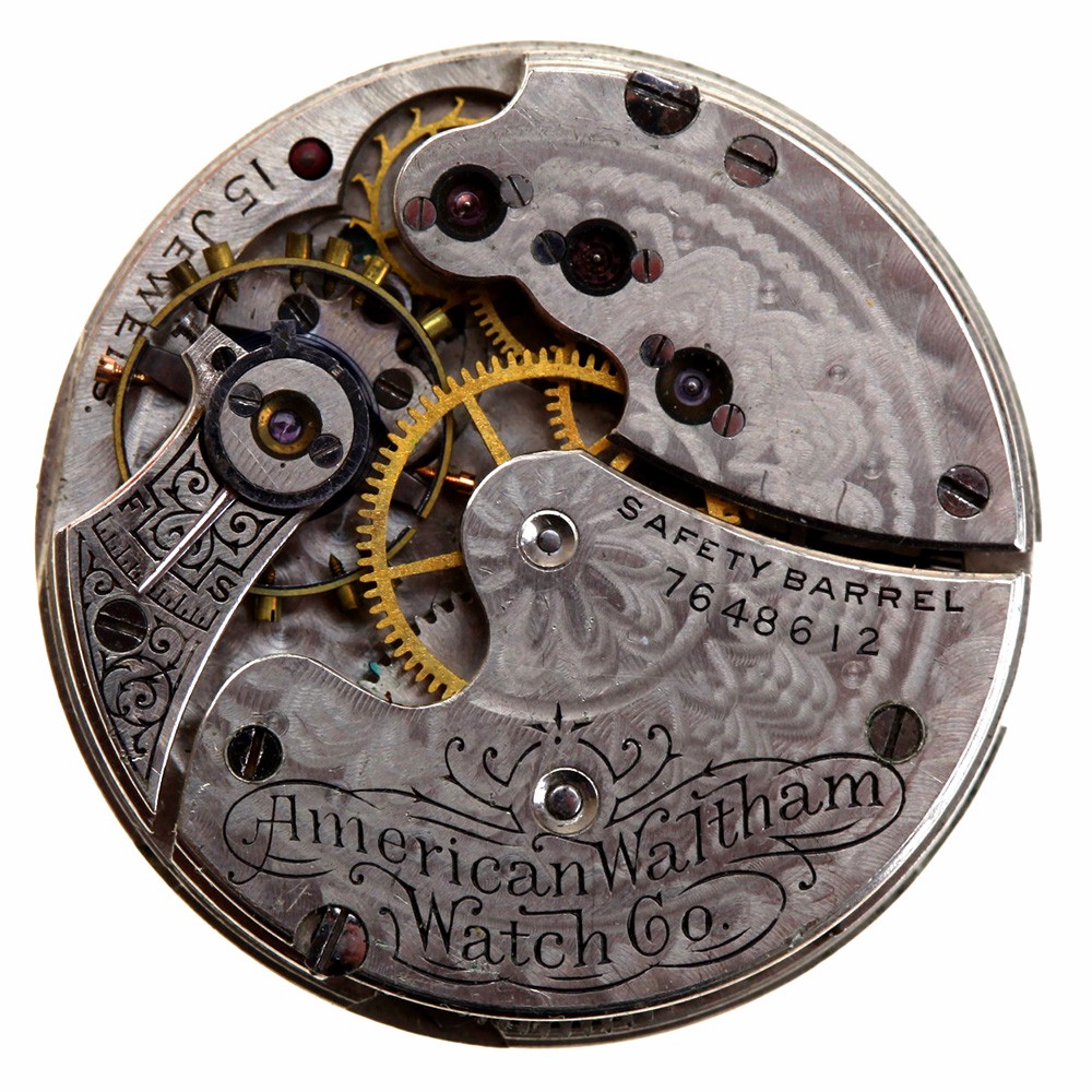 Waltham 0s 15j Grade 65 Model 1891 Hunting Pendant Set Nickel Movement